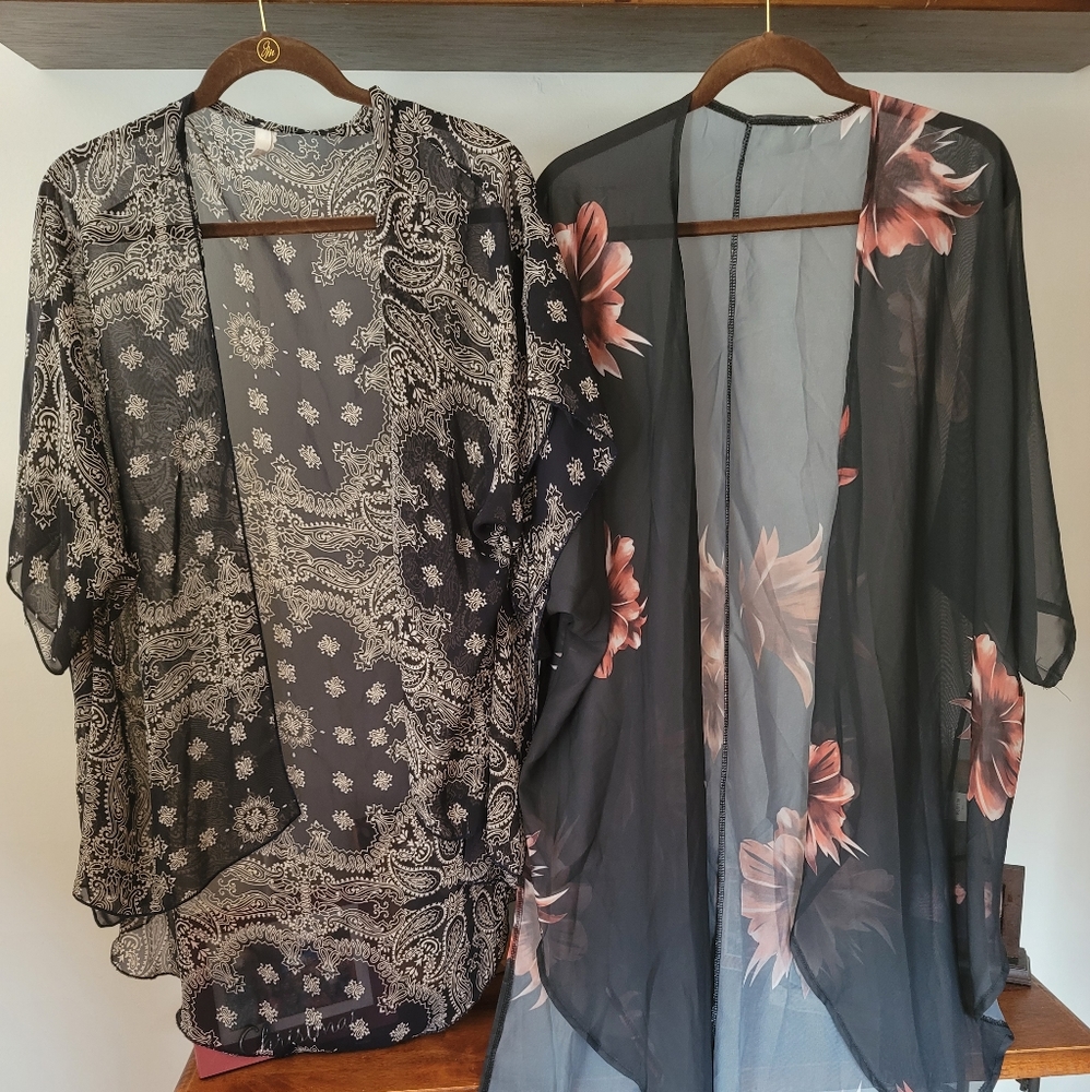 2 Sheer Kimonos Size Large